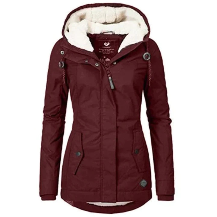 Mona™ | Elegant Lang Slim Fit Parka Damer Vinterjakke