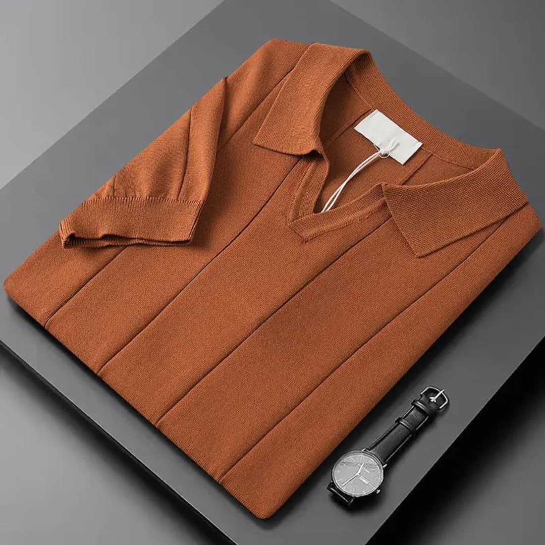 Silvéran | Strikket Poloshirt Herre