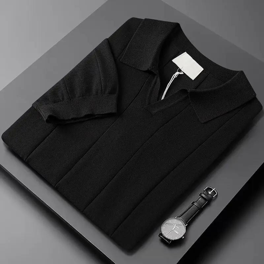 Silvéran | Strikket Poloshirt Herre