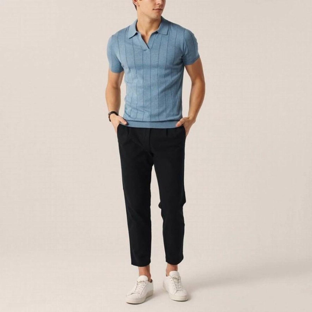 Silvéran | Strikket Poloshirt Herre