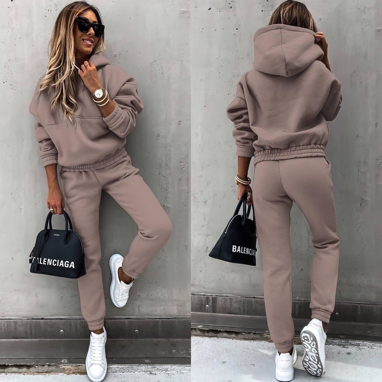 Noelle™ | Damer Oversized Joggingsæt | Luksuriøst To-delt Loungewear Sæt