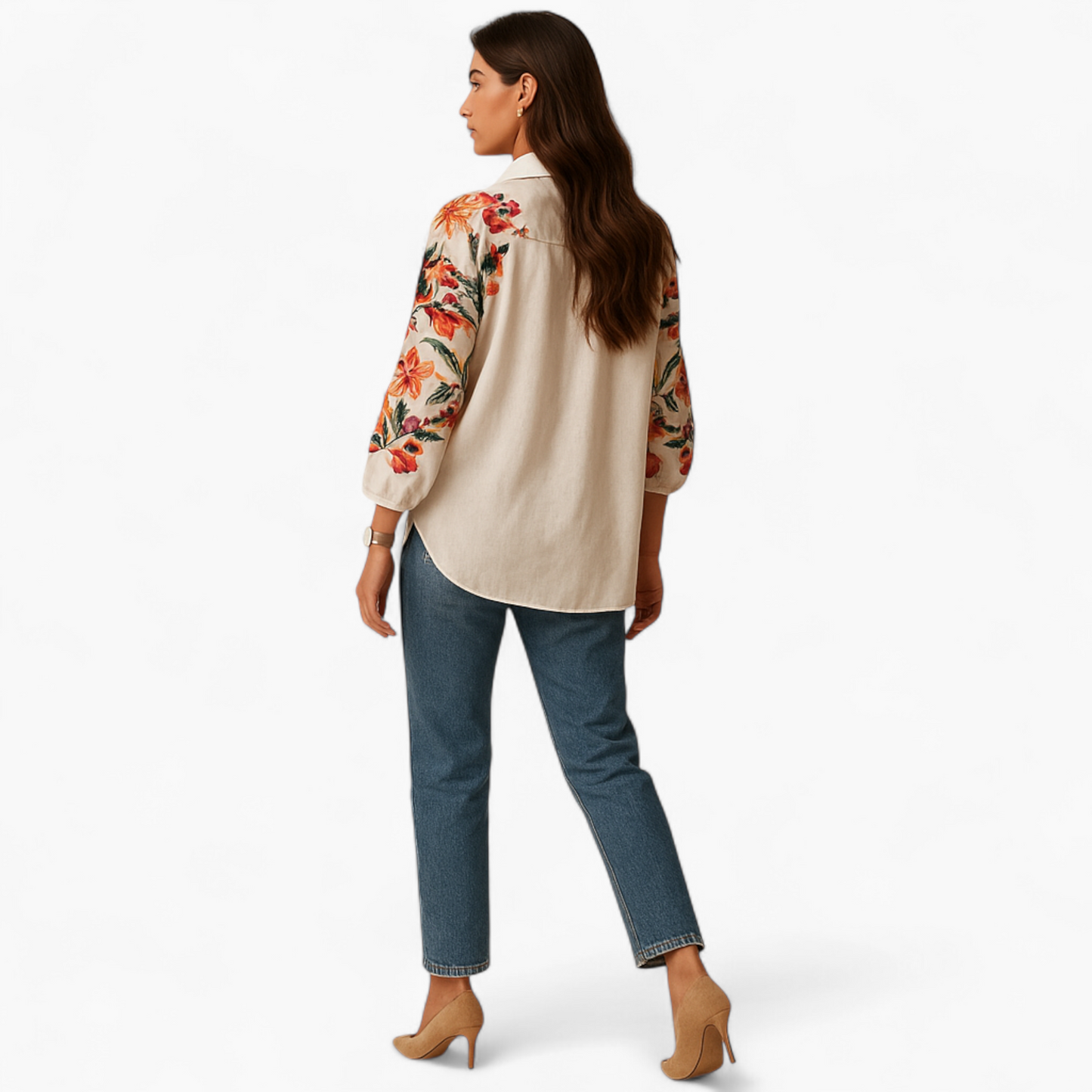 Isabella | Broderet Boho Bluse Damer