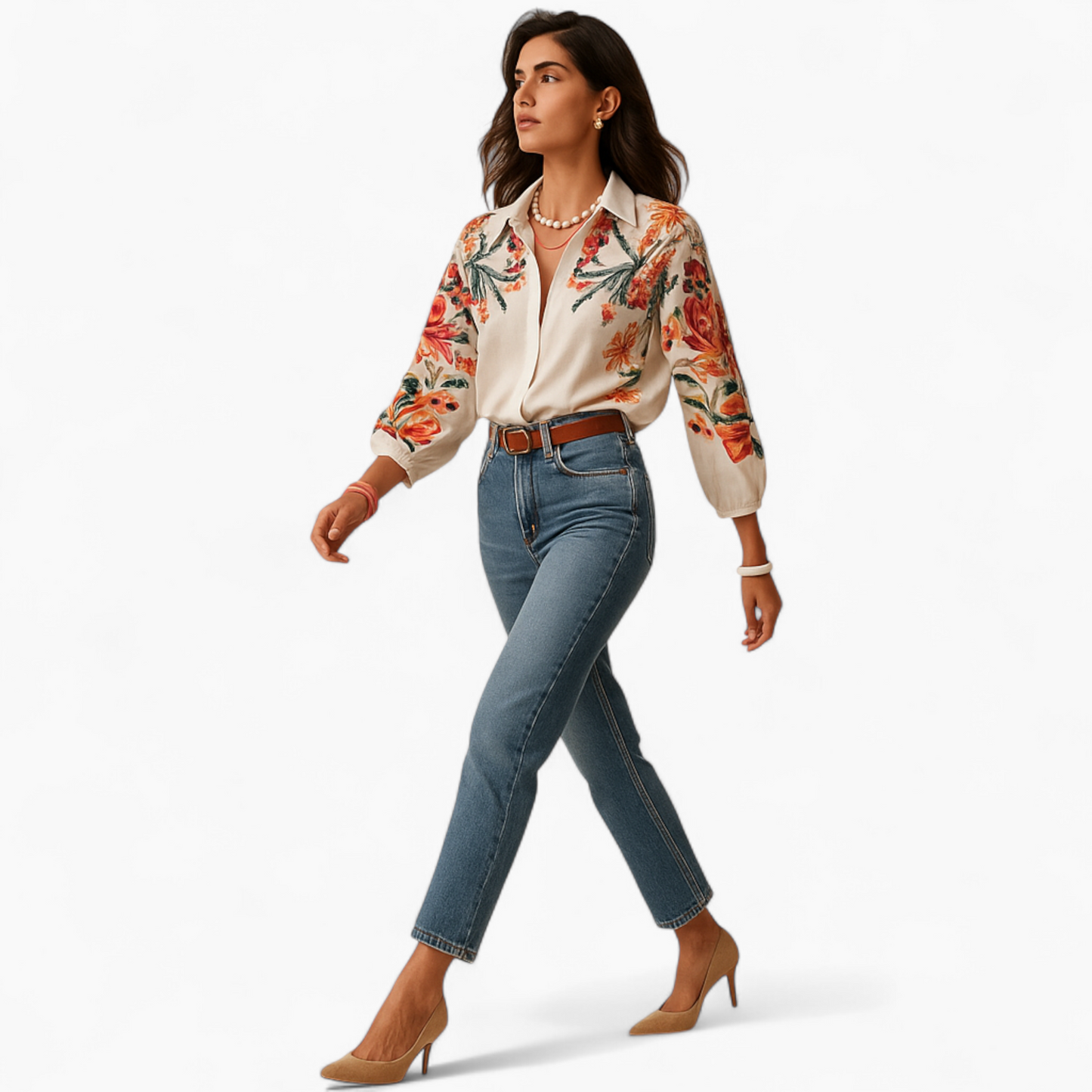 Isabella | Broderet Boho Bluse Damer