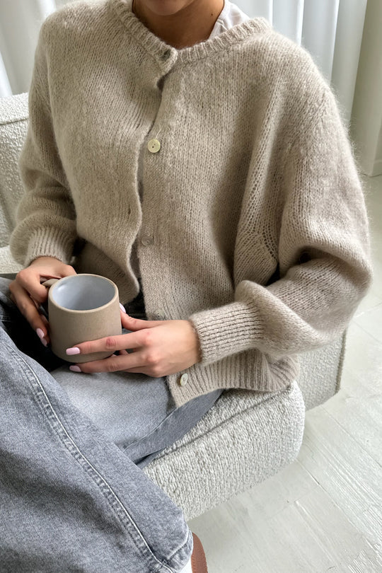 Noémie | Fluffy Cardigan Damer Med Knapper