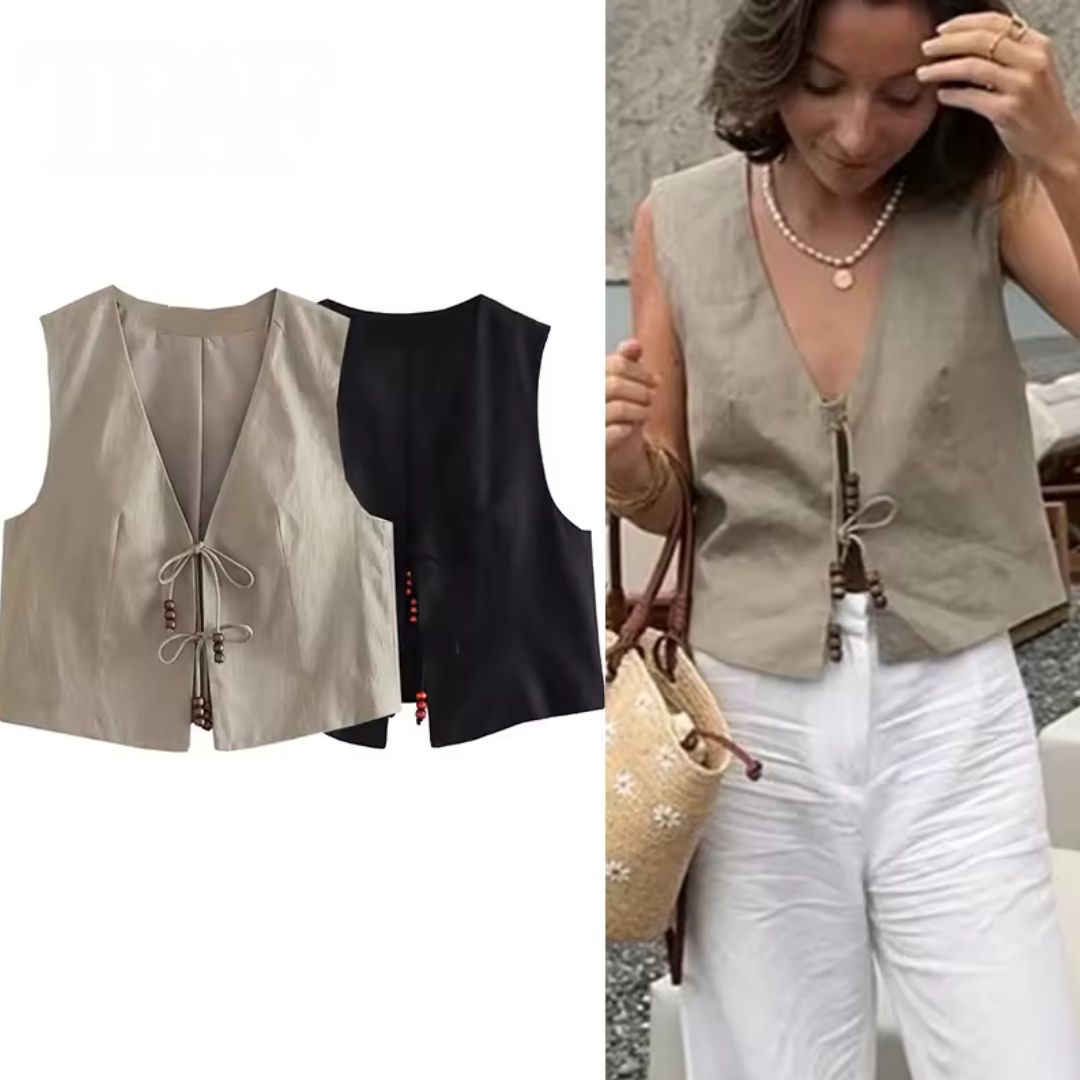 Aluna | Hør Sommervest Damer