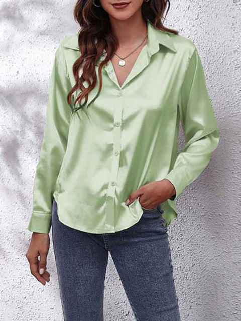 Selene | Satin Bluse