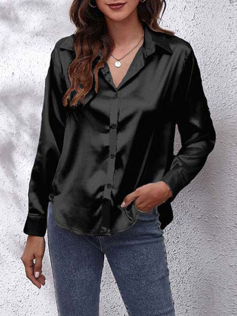Selene | Satin Bluse