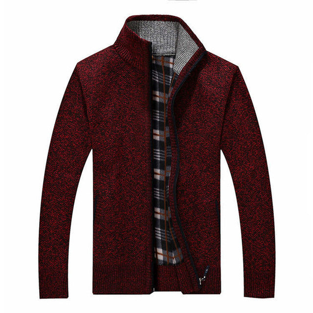 Hugo | Strikket Cardigan med Fleecefor Herre