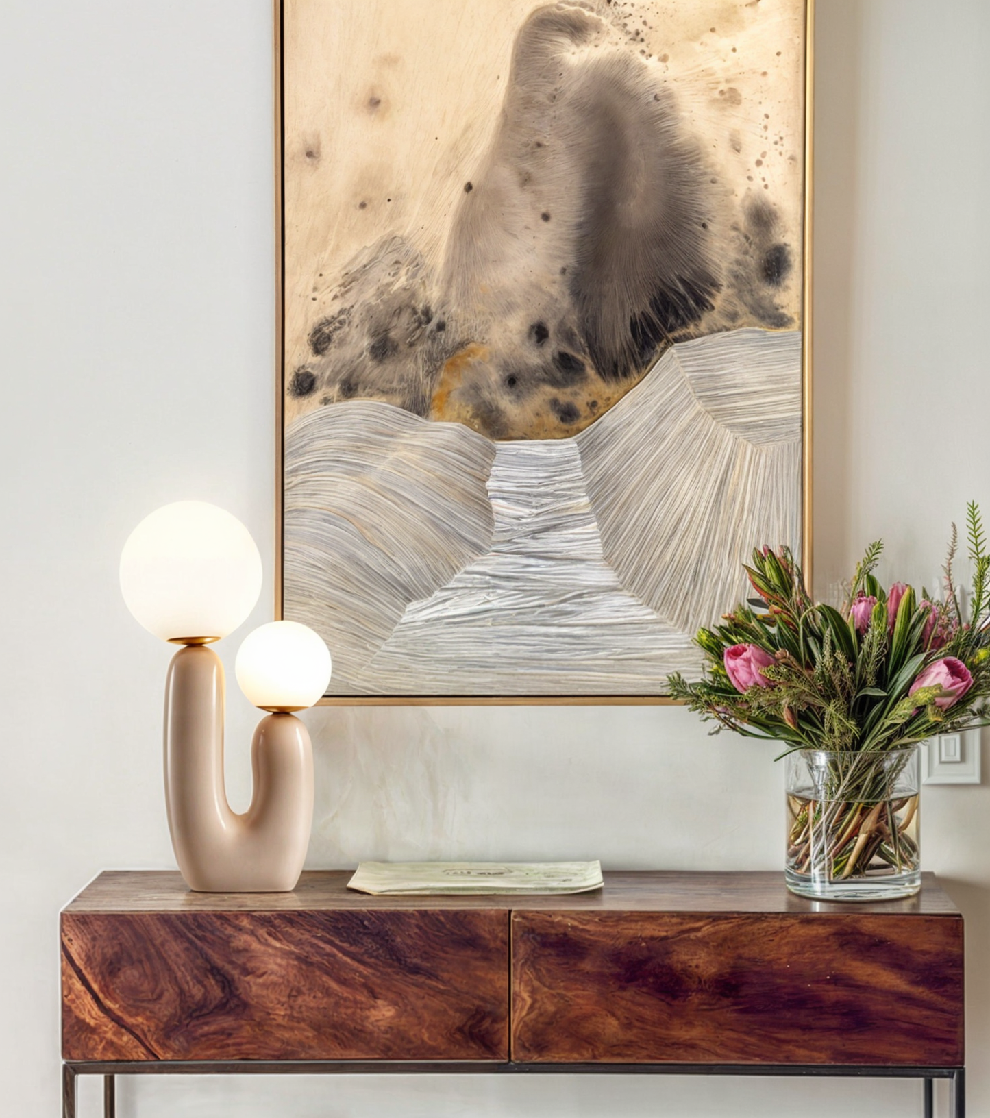 Yuna | Skulpturel Bordlampe med U-Form