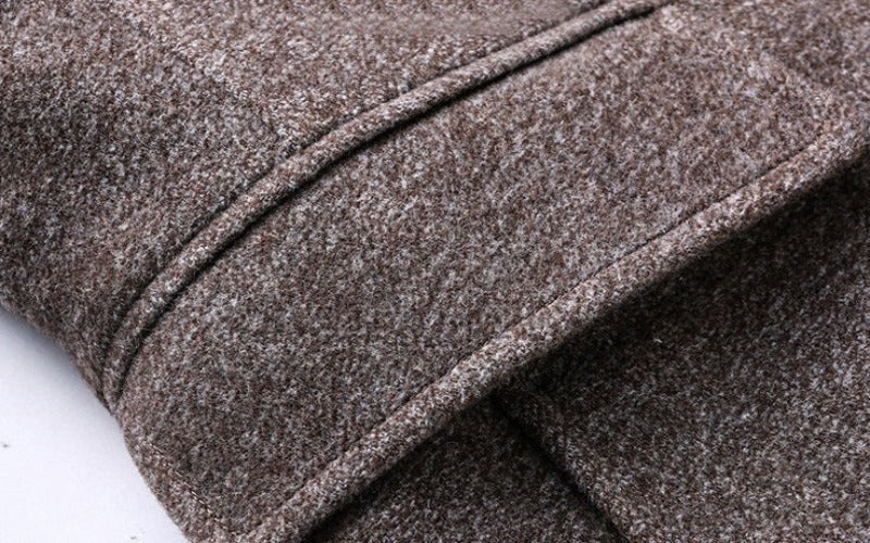 Laurence™ | Mænd Vindtæt Uldfrakke med Raffineret Tørklæde