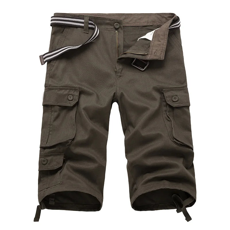 Finn | Cargo Bermuda Herre | Bomuldsblanding | Shorts med Lommer | Justerbare Snore | Outdoor Sommerversion