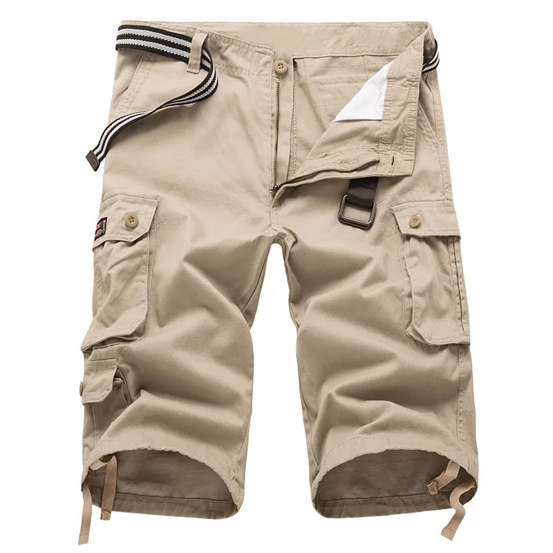 Finn | Cargo Bermuda Herre | Bomuldsblanding | Shorts med Lommer | Justerbare Snore | Outdoor Sommerversion