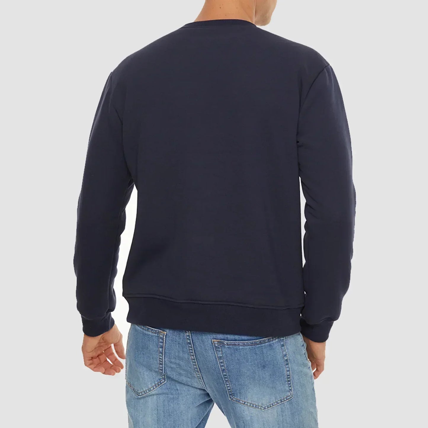 Mathias™ | Ensfarvet Herresweater med Blød Indvendig Foring