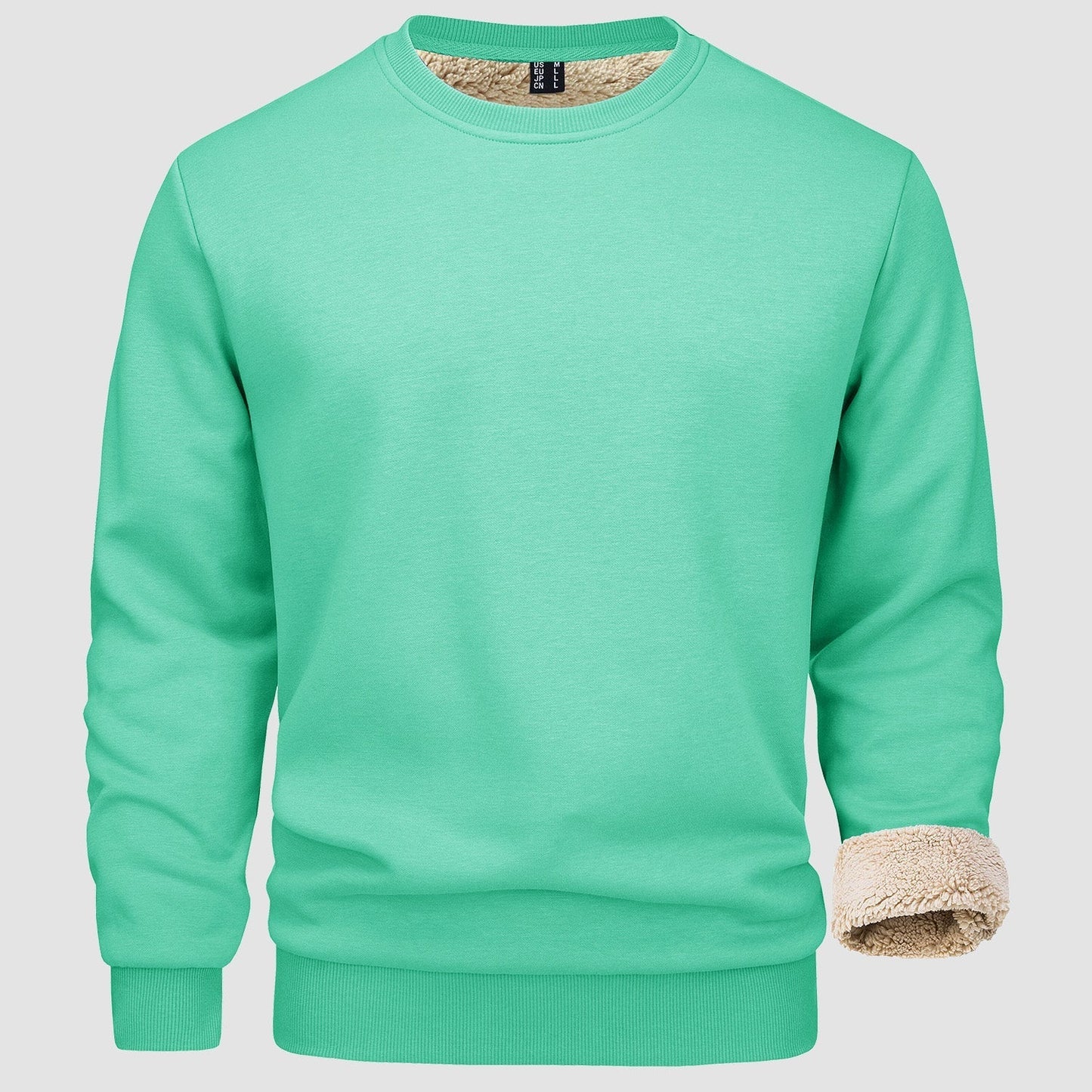 Mathias™ | Ensfarvet Herresweater med Blød Indvendig Foring