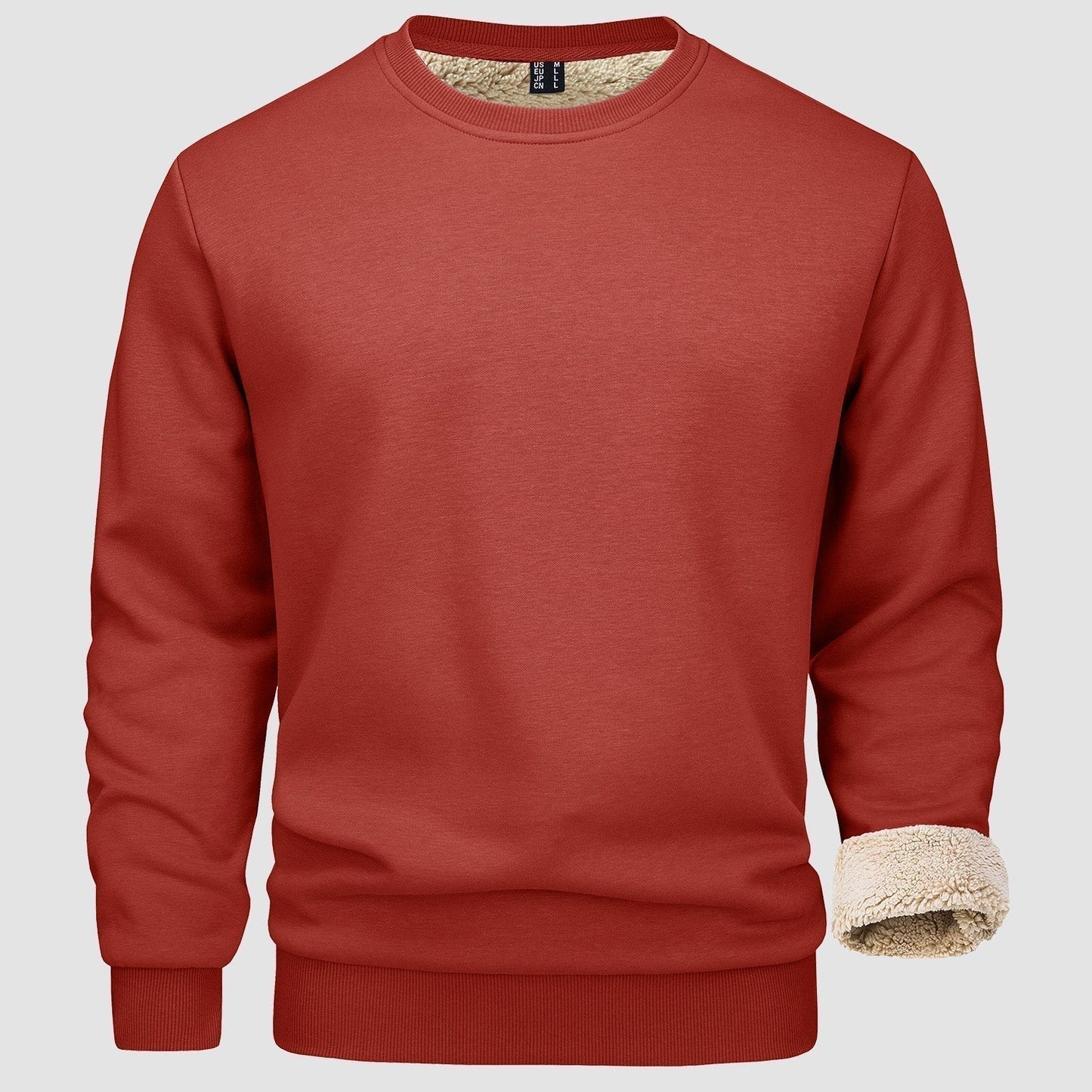 Mathias™ | Ensfarvet Herresweater med Blød Indvendig Foring