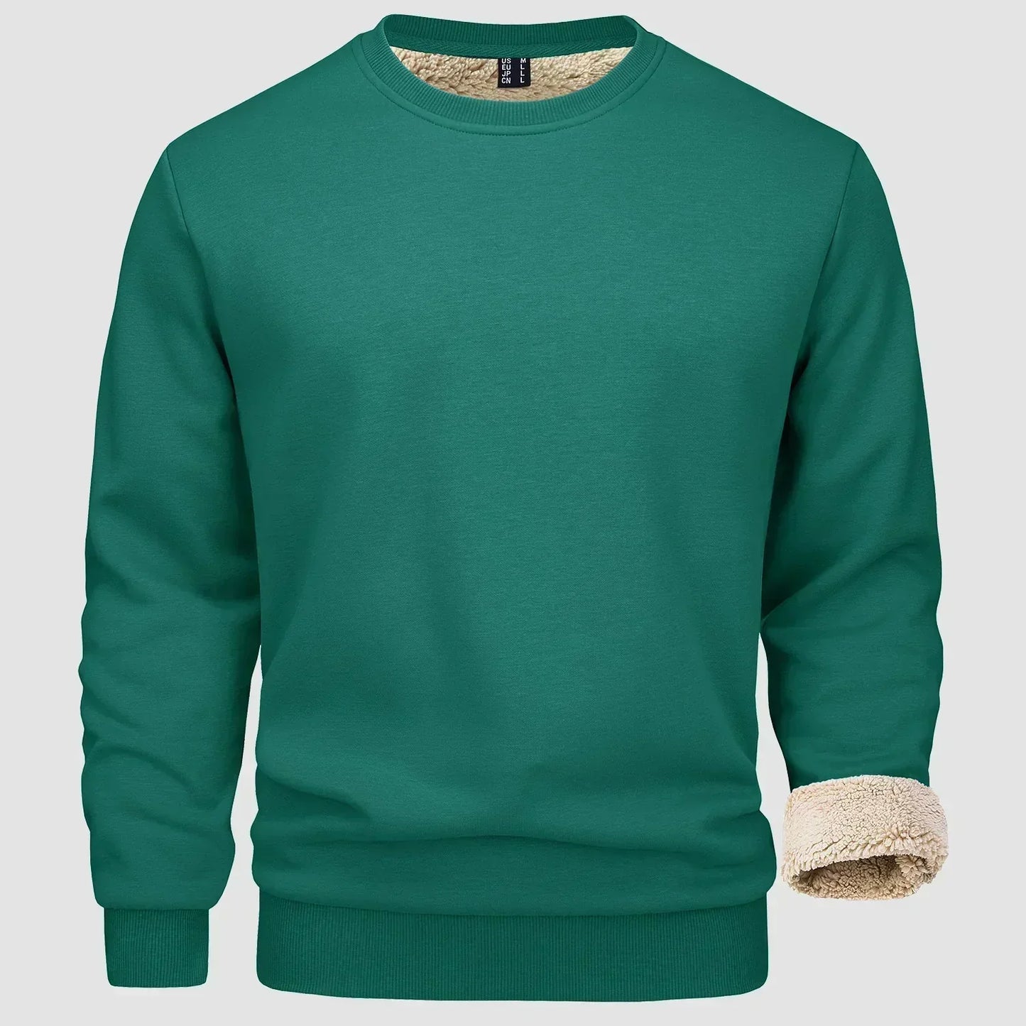 Mathias™ | Ensfarvet Herresweater med Blød Indvendig Foring