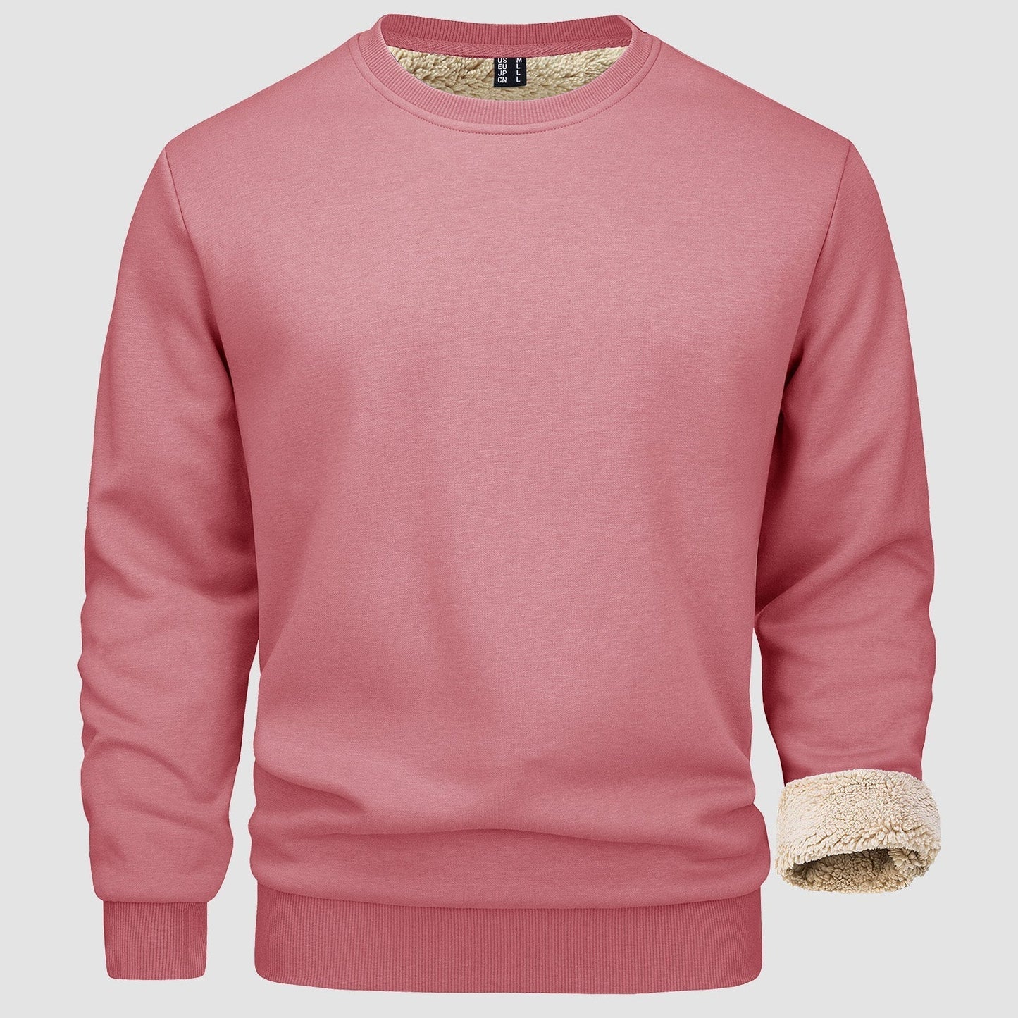 Mathias™ | Ensfarvet Herresweater med Blød Indvendig Foring