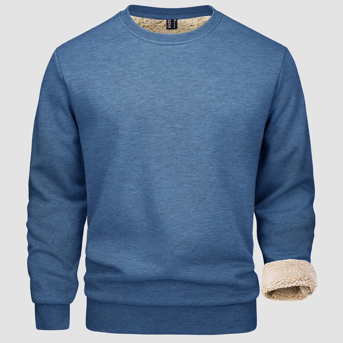 Mathias™ | Ensfarvet Herresweater med Blød Indvendig Foring