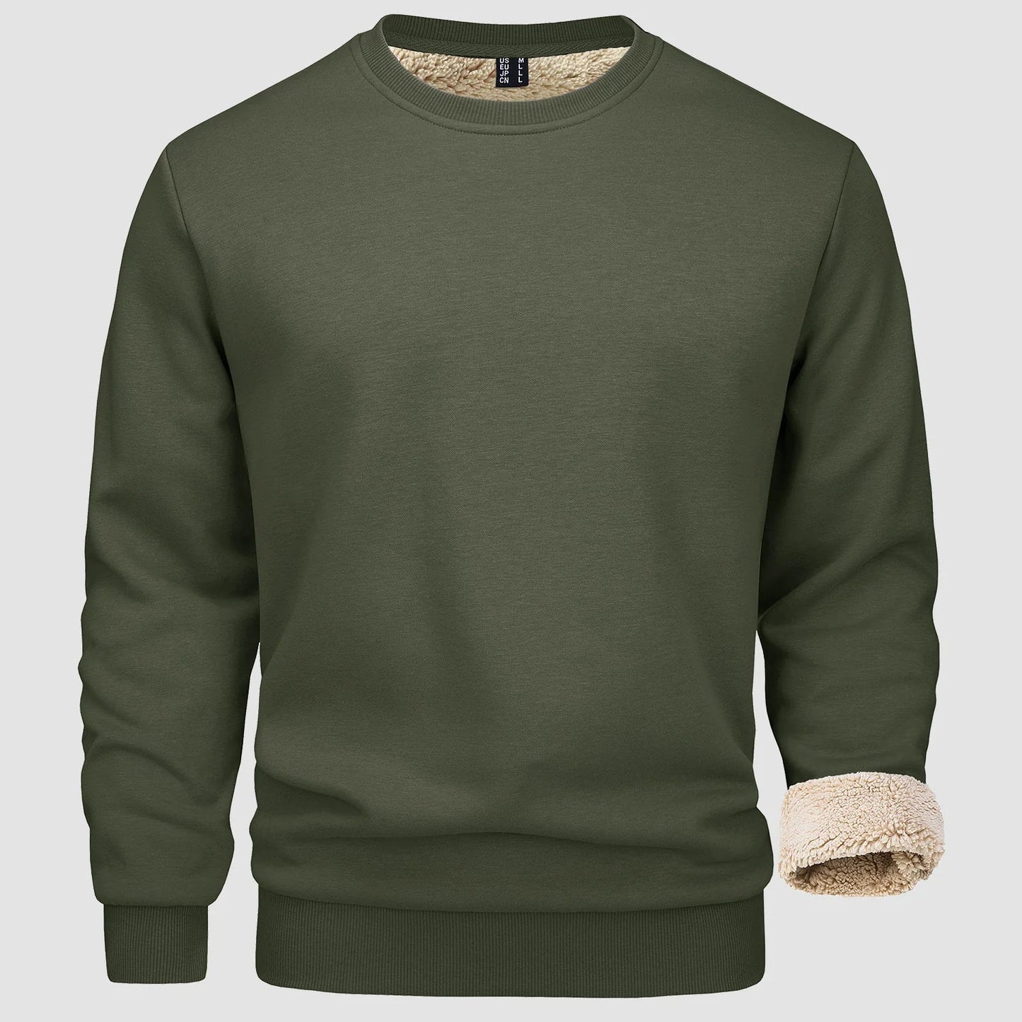 Mathias™ | Ensfarvet Herresweater med Blød Indvendig Foring