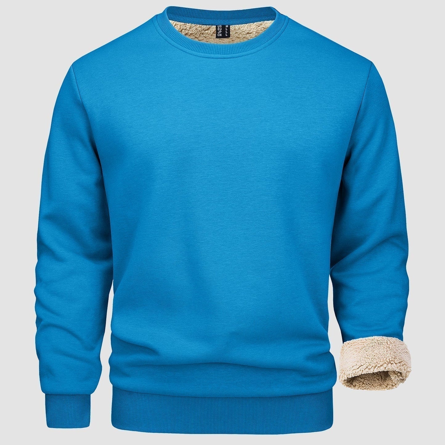 Mathias™ | Ensfarvet Herresweater med Blød Indvendig Foring