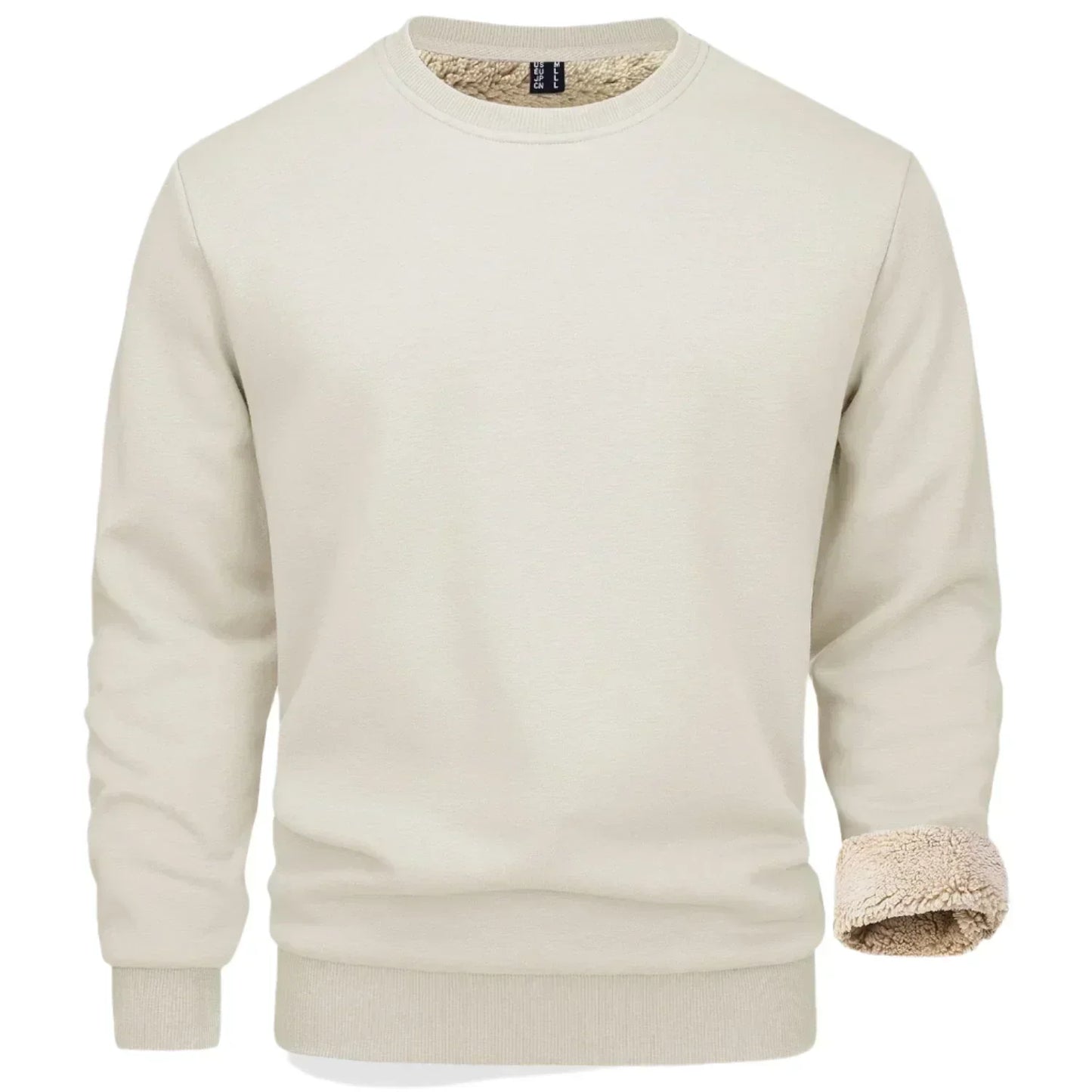 Mathias™ | Ensfarvet Herresweater med Blød Indvendig Foring