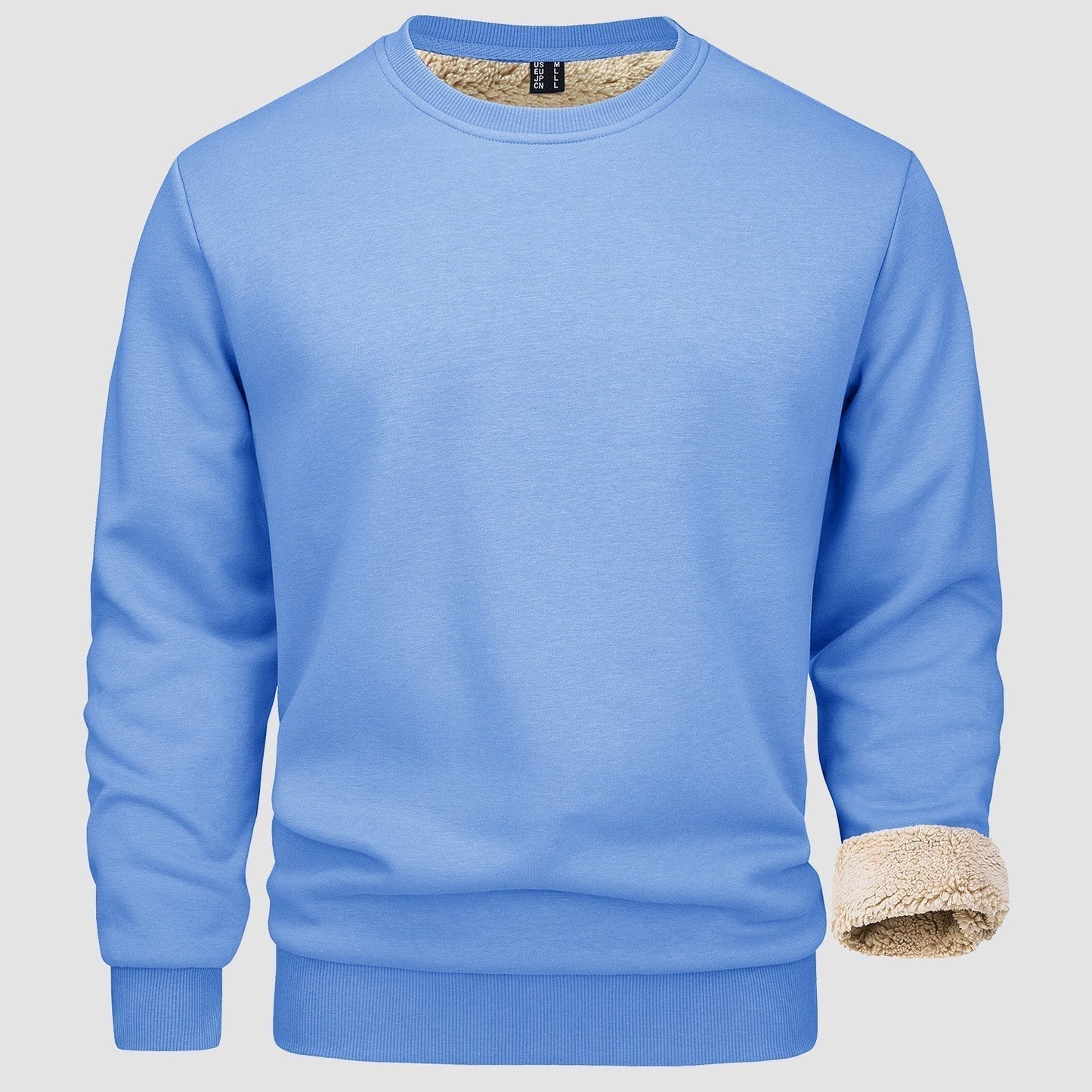 Mathias™ | Ensfarvet Herresweater med Blød Indvendig Foring