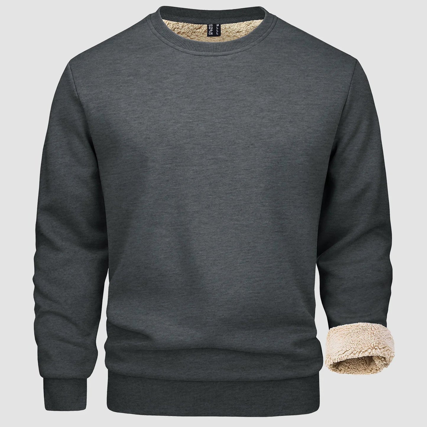 Mathias™ | Ensfarvet Herresweater med Blød Indvendig Foring