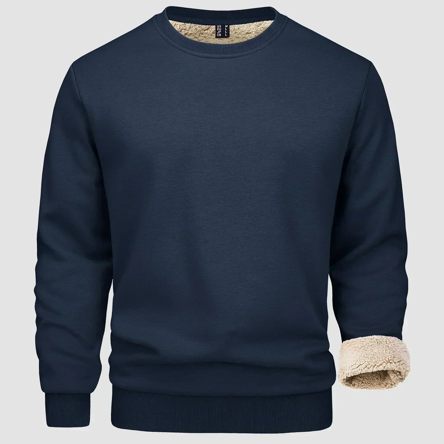 Mathias™ | Ensfarvet Herresweater med Blød Indvendig Foring