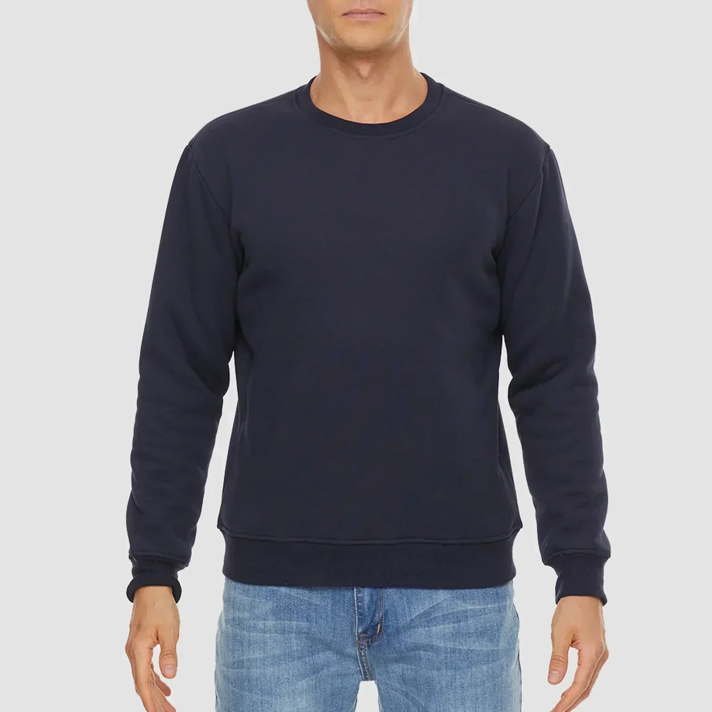 Mathias™ | Ensfarvet Herresweater med Blød Indvendig Foring
