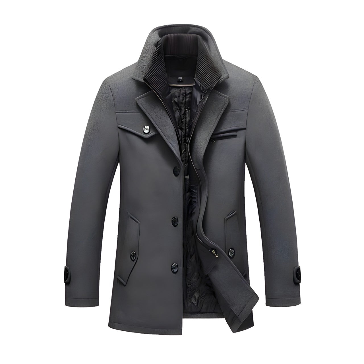 Loran™ | Casual Herre Trenchcoat med Slank Pasform og Vintervarme