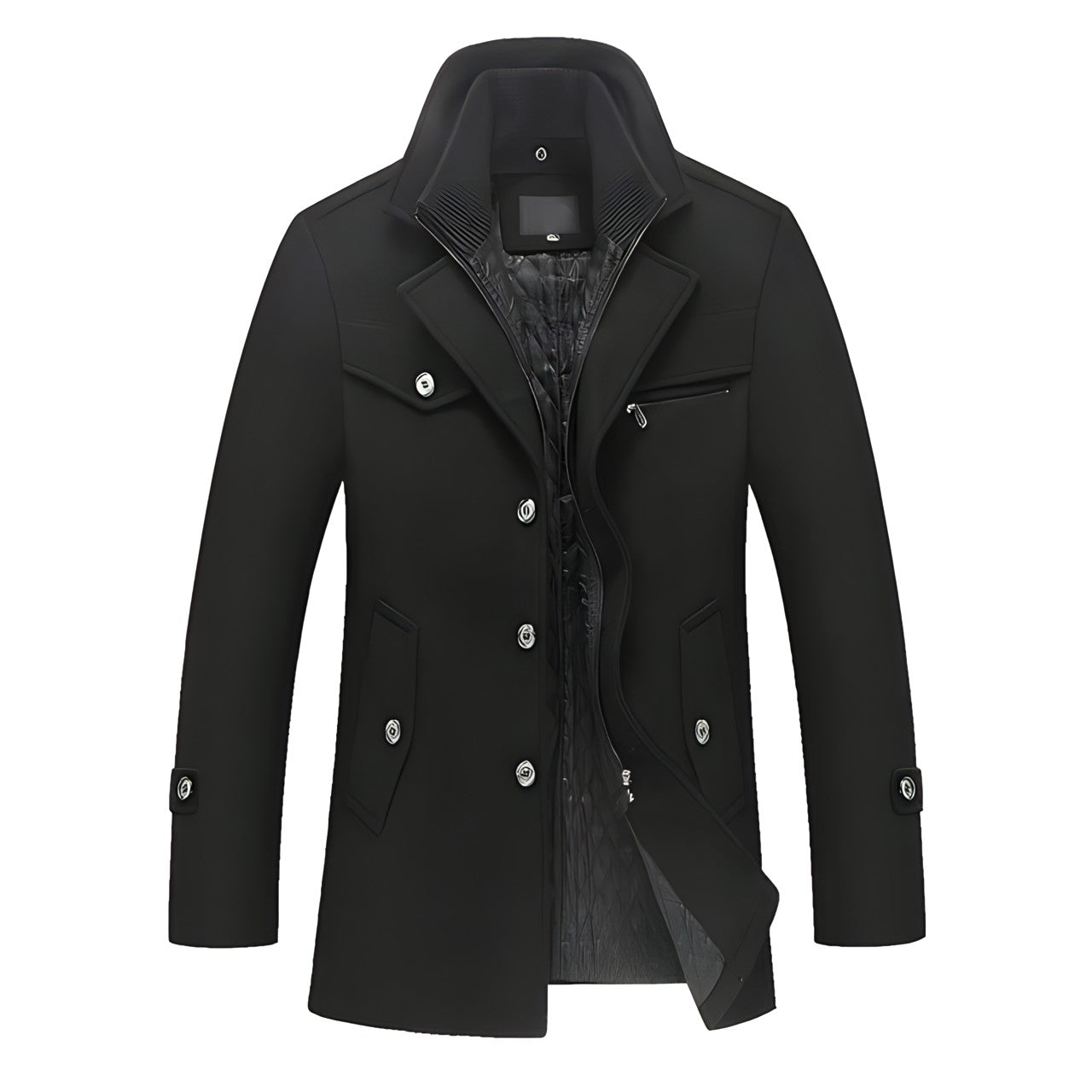 Loran™ | Casual Herre Trenchcoat med Slank Pasform og Vintervarme
