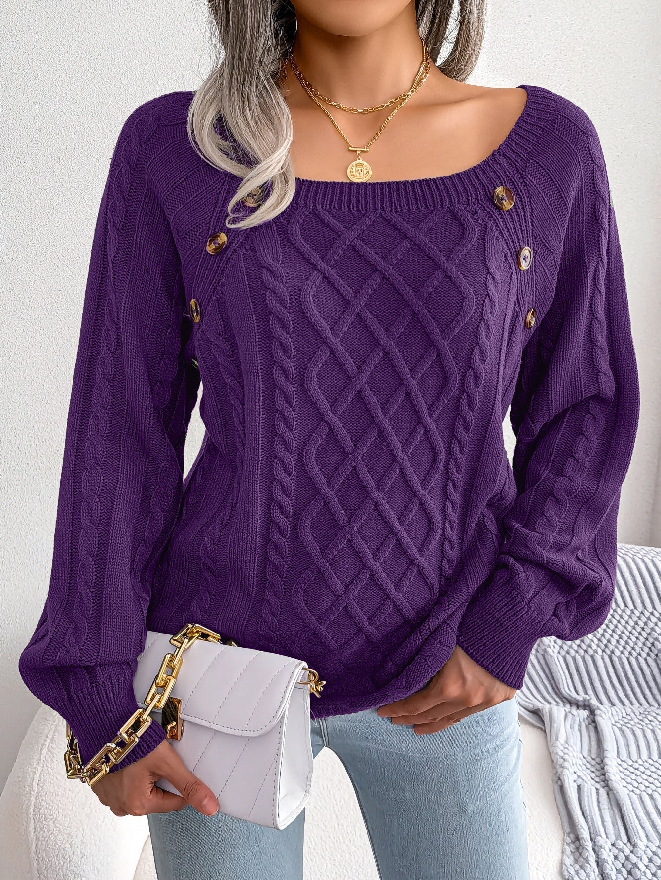 Élodie | Kabelstrikket Sweater Damer