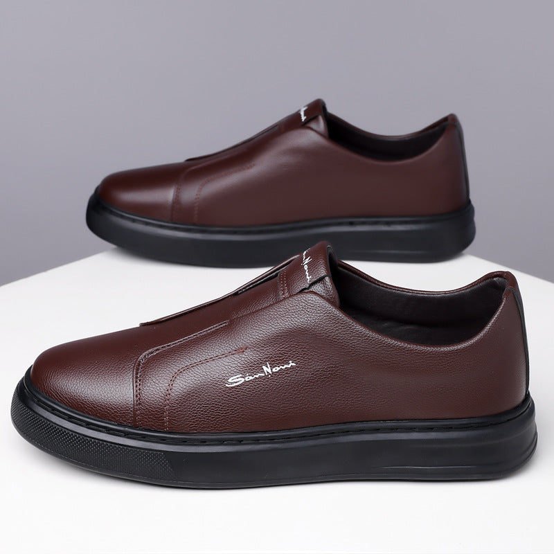 Arlen | Herre Slip-On Sneakers | Slip‑On Sko | Kunstlæder & Elastiske Sider | Komfortabel & Skridsikker