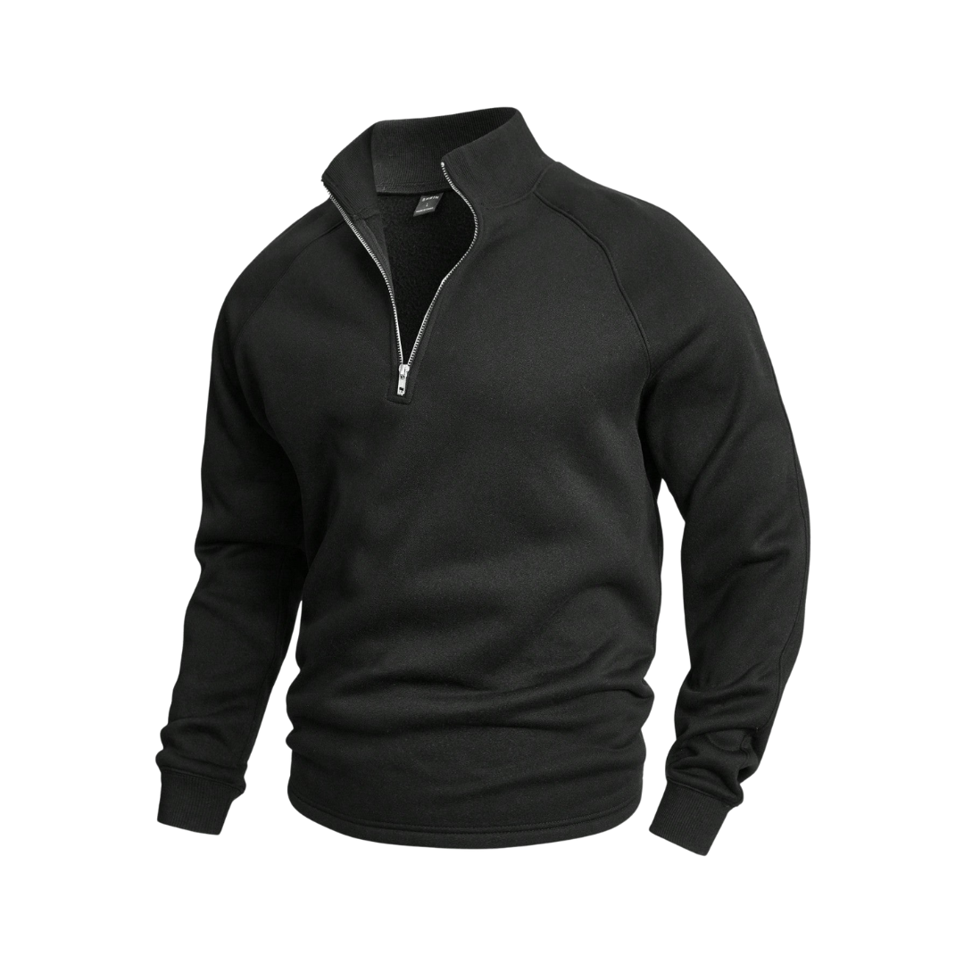 Milan | Herresweater med Halv Lynlås