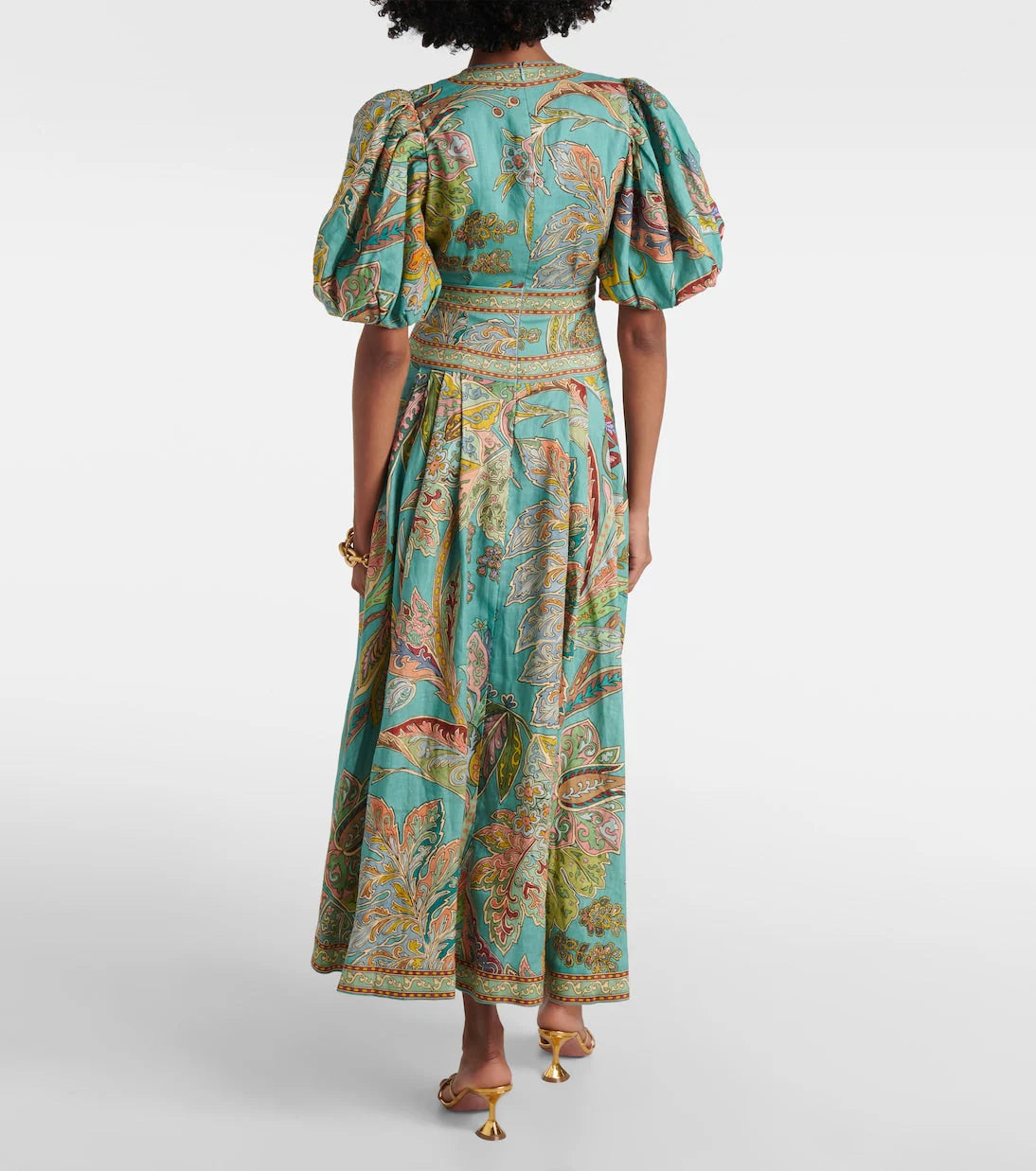 Soleia | Bohemian Maxi Kjole Damer | Let Sommerkjole | V-Hals | Svingende Paisley Print | Festival Strandkjole