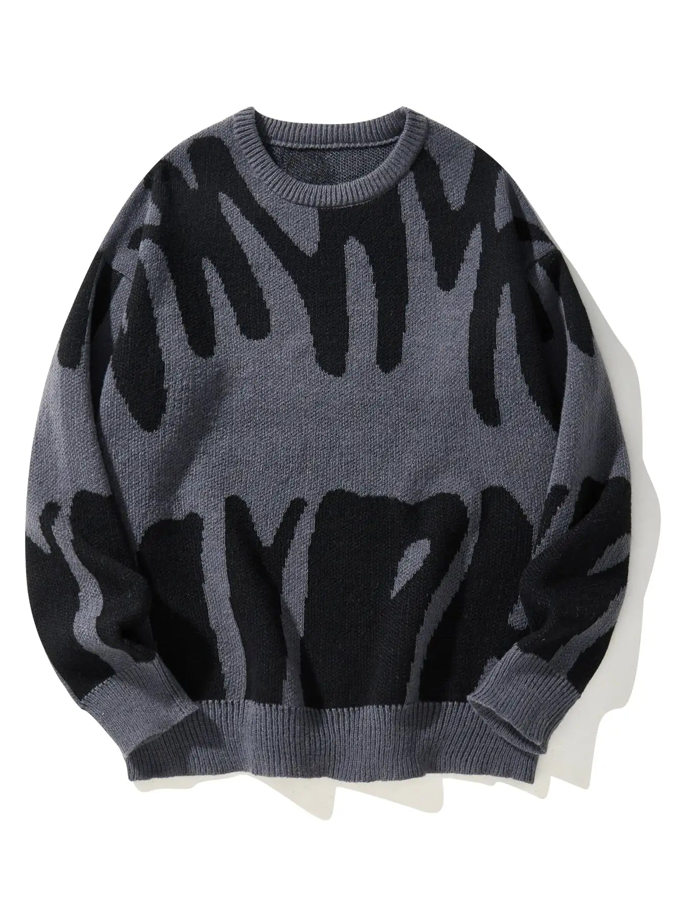 Zyro | Oversized Sweater til Herrer | Abstrakt Streetwear Trøje med Grafisk Print