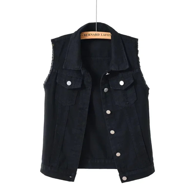 Riva | Ærmeløs Denimvest Damer