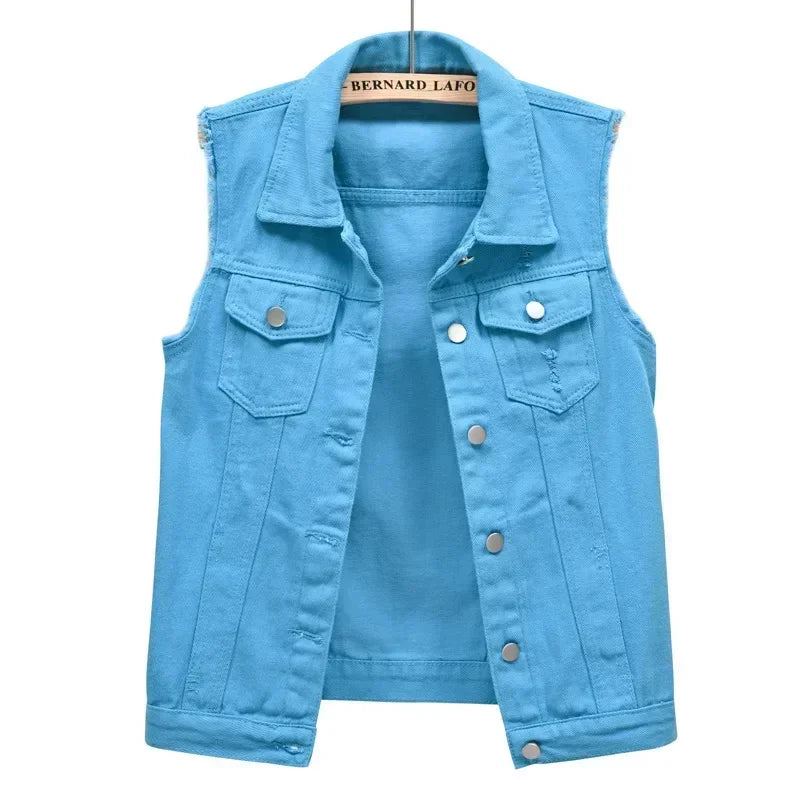 Riva | Ærmeløs Denimvest Damer