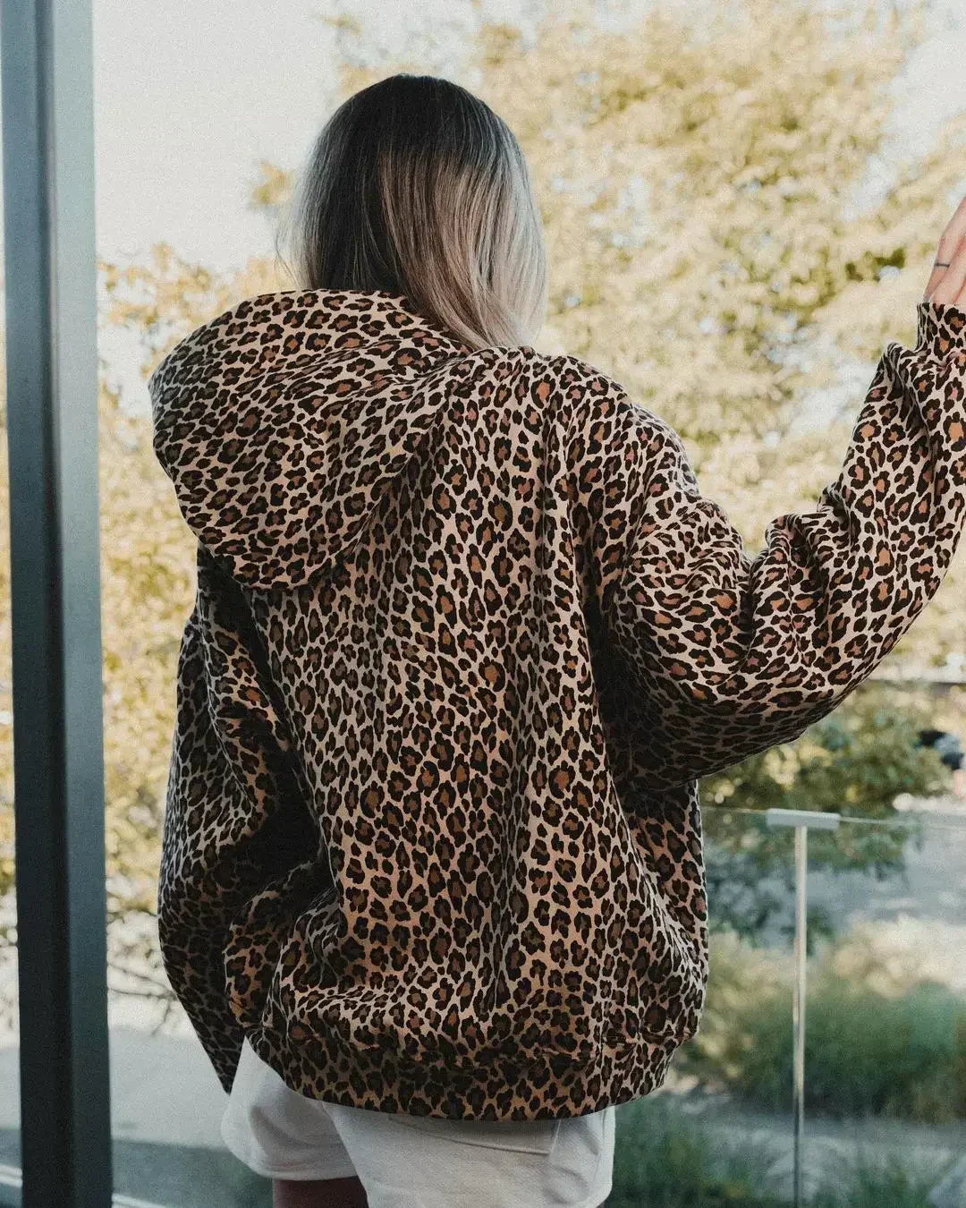 Léona™ | Komfortabel Oversized Hoodie med Leopardprint