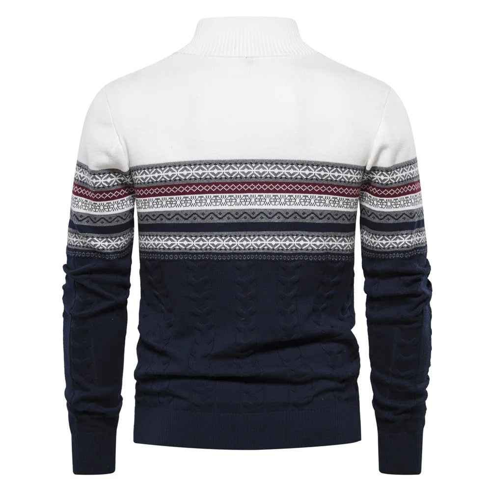 Alaric™ | Herrer Vinter Half-Zip Trøje med Etnisk Design