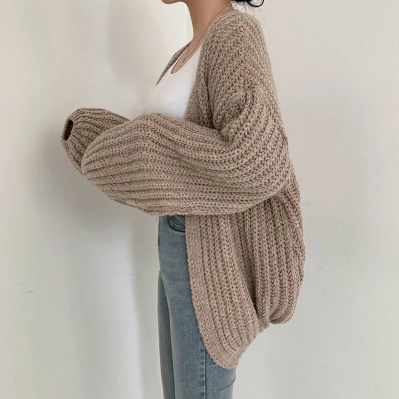 Aveline | Oversized Strikket Cardigan Damer