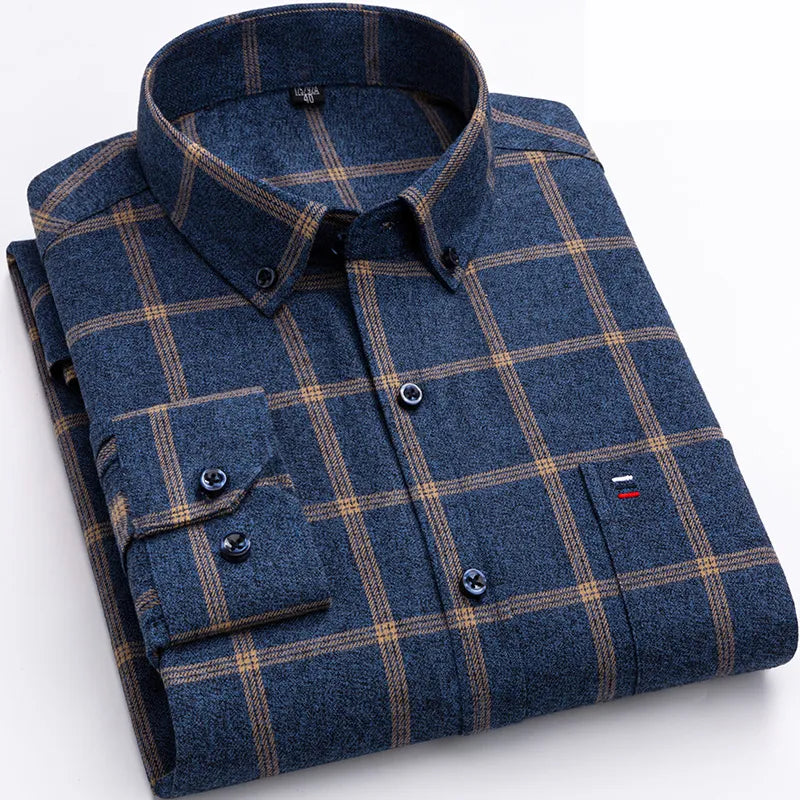 Julien™ | Herrer Klassisk Ternet Skjorte | Stilfuldt Button-Down Design & Åndbar Bomuld