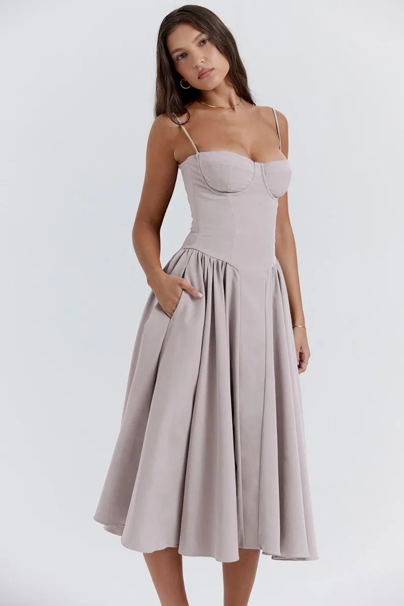 Elviera | Elegant Midikjole Damer
