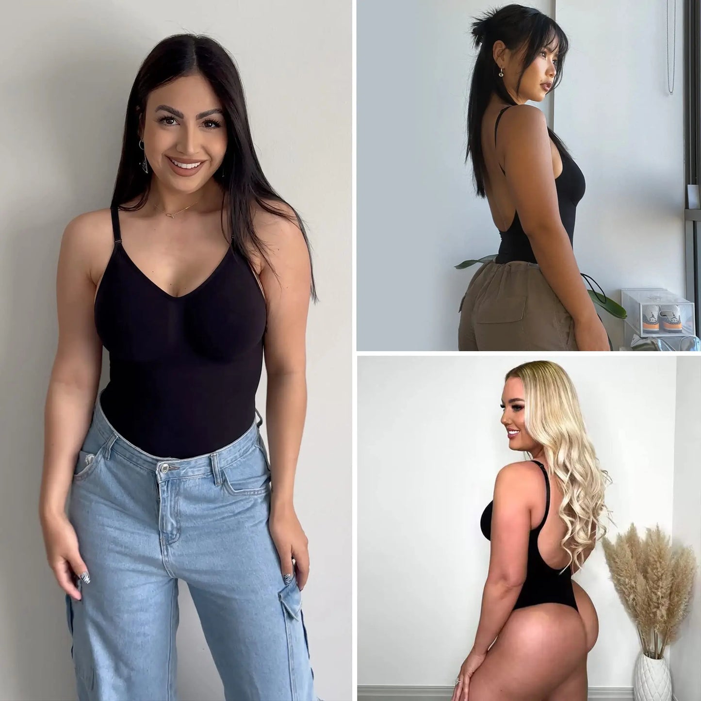 Vita™ | Sømløs Shapewear Top med Lav Ryg og Justerbare Stropper