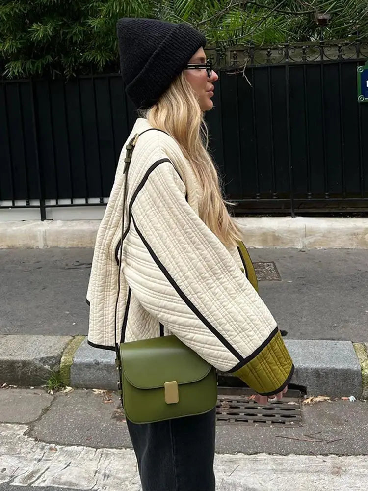 Cédrine | Damer Vatteret Jakke med Kontrastdetaljer