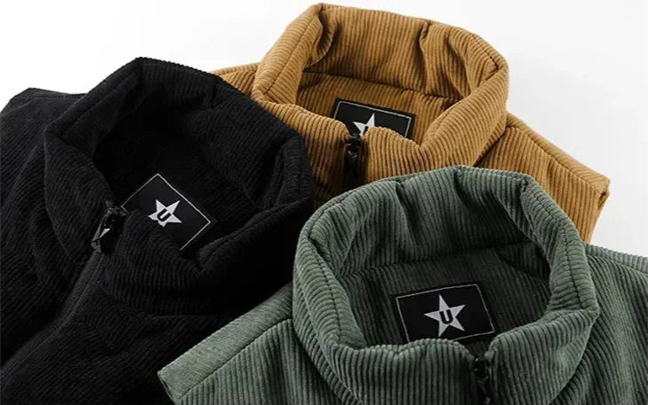 Edouard™ | Vatteret Herre Bodywarmer i Fløjl med Varm Fleeceforing