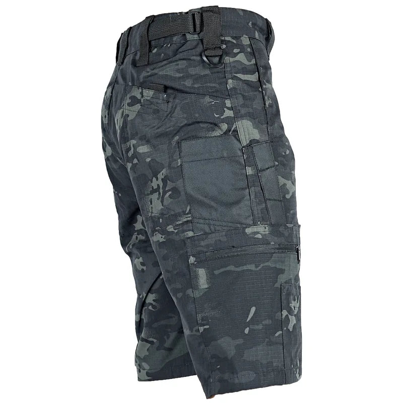 Bravik™ | Herre taktiske cargoshorts i ripstop | Kort outdoor arbejdsbuks med flere lommer og forstærkede bæltestropper