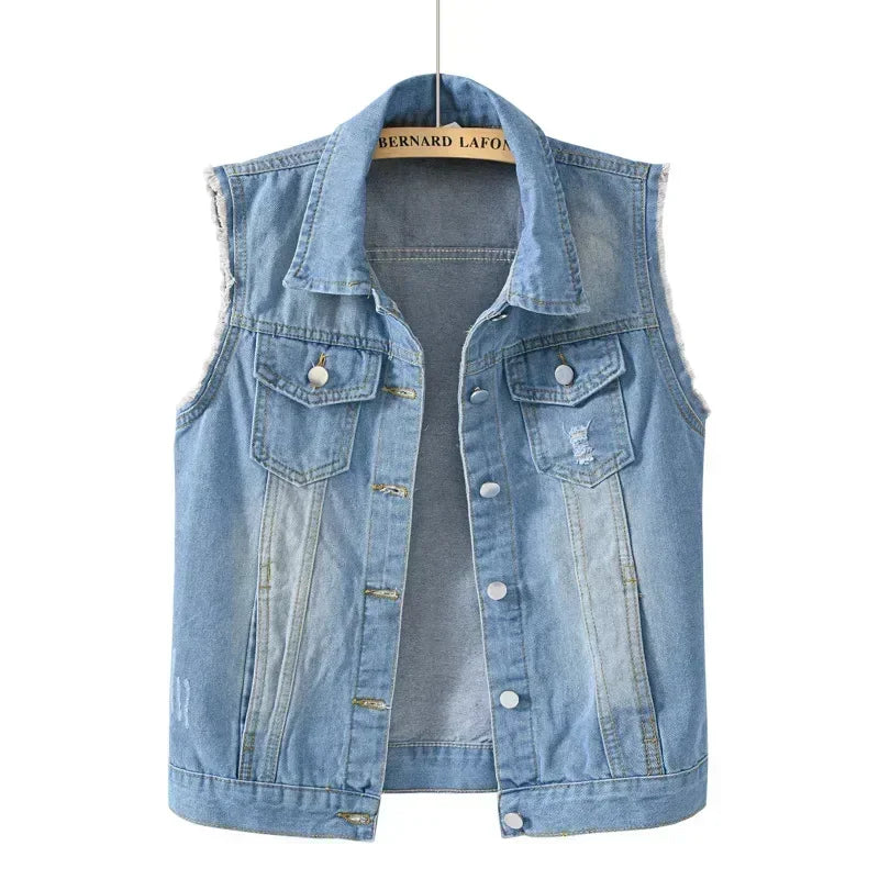 Riva | Ærmeløs Denimvest Damer