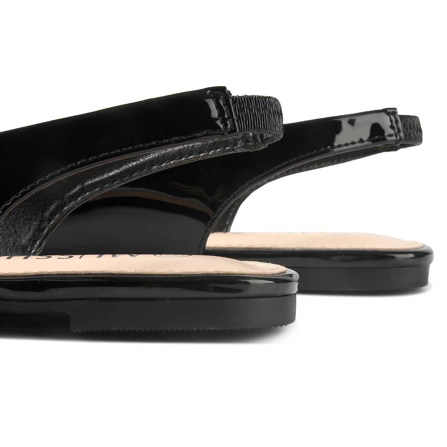 Celeste™ | Damer Slingback Flats med Spids Tå | Elegante Sommertidssko med Skinnende Finish og Komfortabel Elastisk Rem