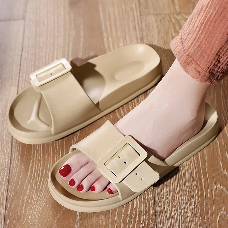 Velura™ | damer EVA-sandaler med bred rem og spænde | lette vandafvisende slip-ins med blød støddæmpning og skridsikker sål